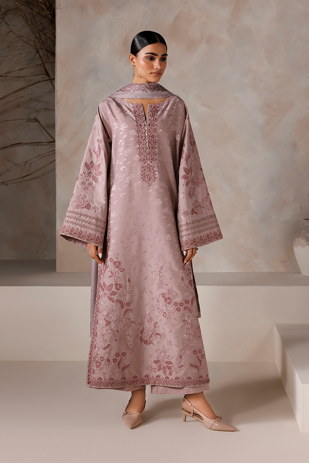 UE-746 Embroidered Viscose Jacquard