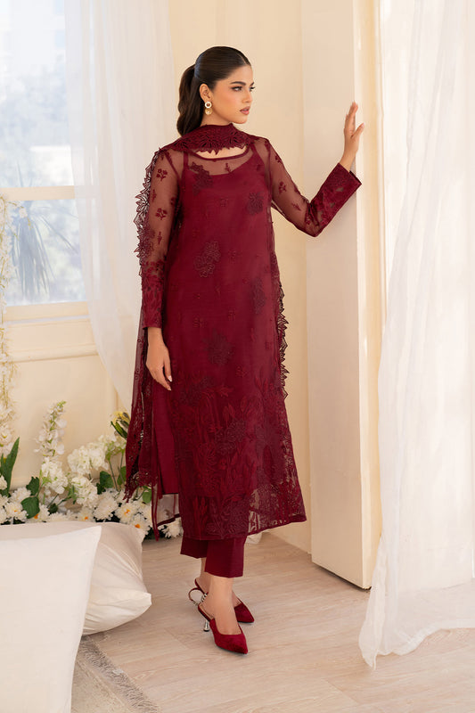 UE-438 Embroidered Pure Organza - Iznik