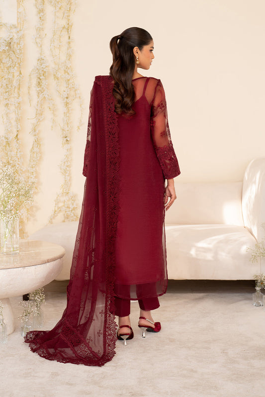 UE-438 Embroidered Pure Organza - Iznik