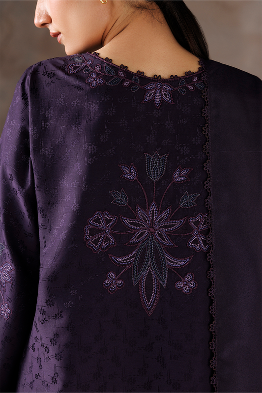 UE-744 Embroidered Viscose Jacquard