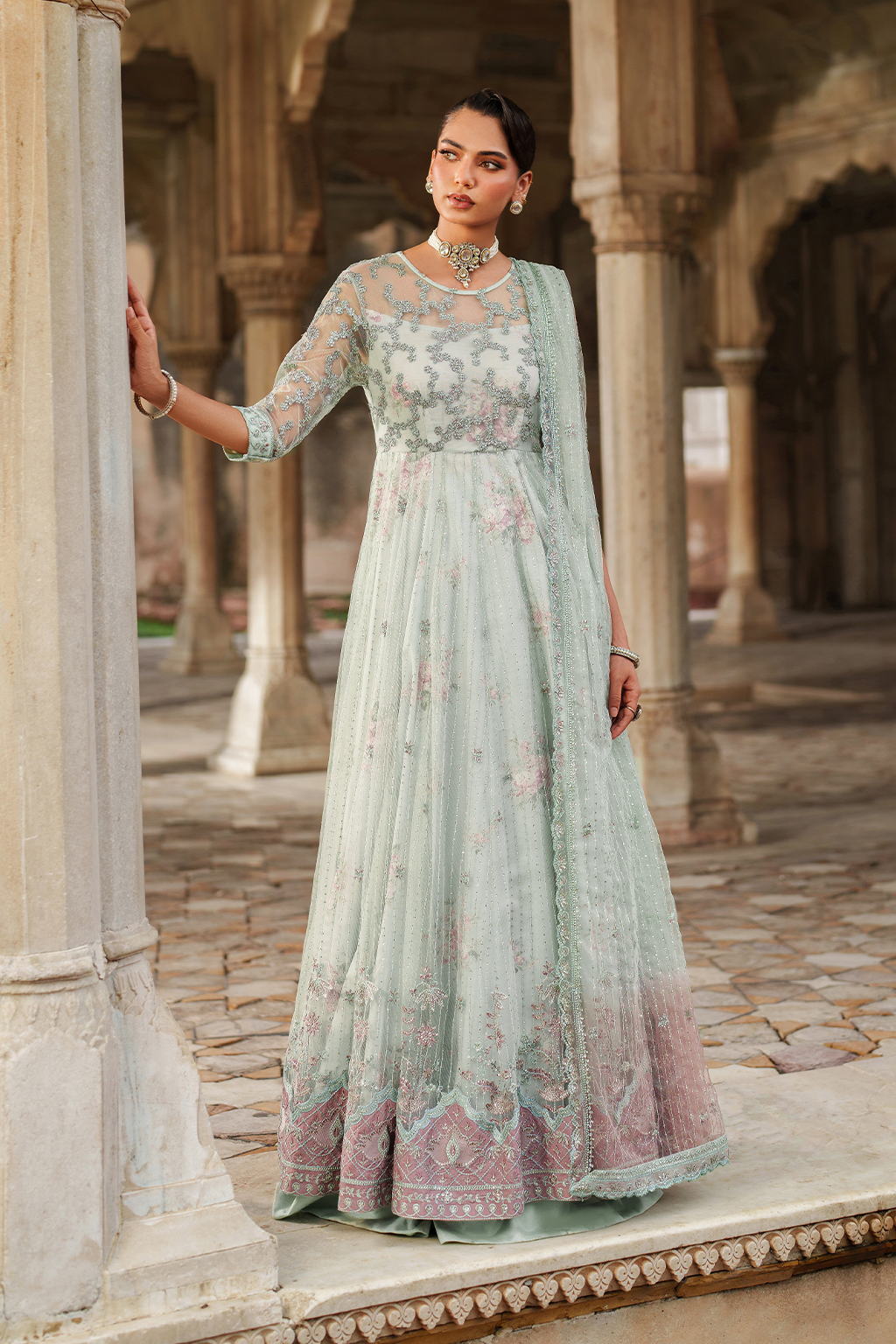 Buy Online | Latest Unstitched & Stitched Printed Chiffon UE-553 | Iznik  Fashions  Iznik Global