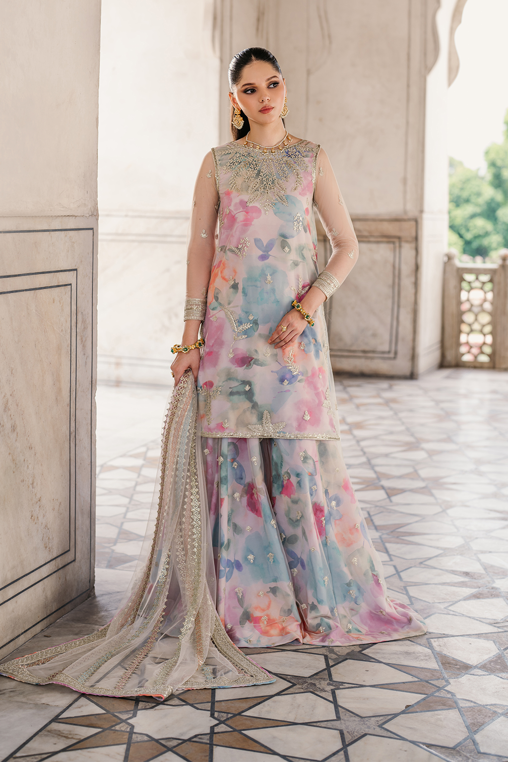 Buy Online | Latest Unstitched & Stitched Printed Georgette Dress UE-312 |  Iznik Fashions  Iznik Global