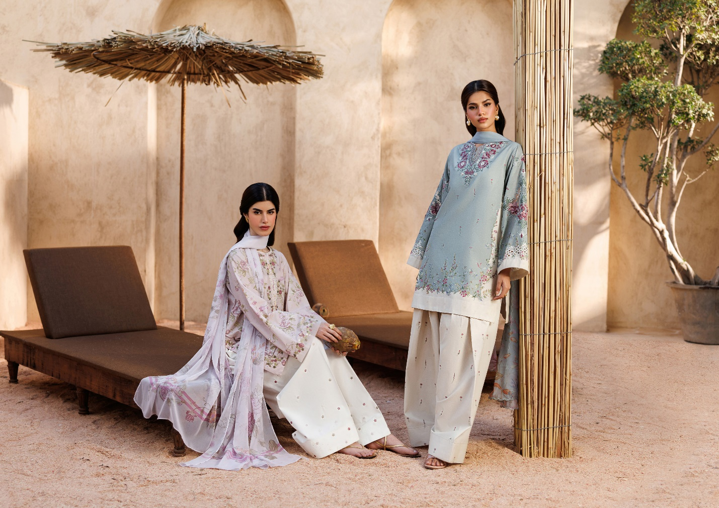 Summer Brunch Outfit Ideas with Iznik Printed Lawn Dresses