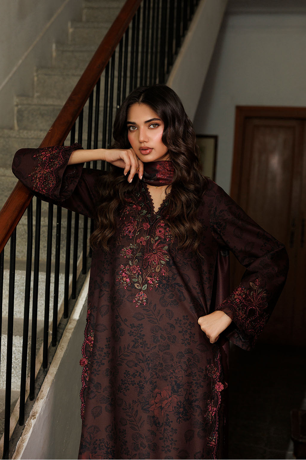 IPF-29  Embroidered Printed Viscose Linen