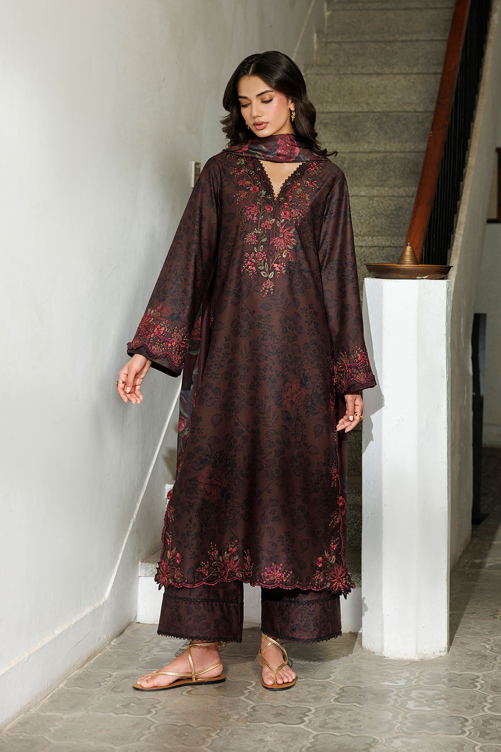 IPF-29  Embroidered Printed Viscose Linen