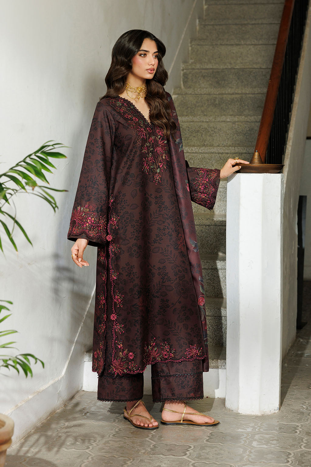IPF-29  Embroidered Printed Viscose Linen