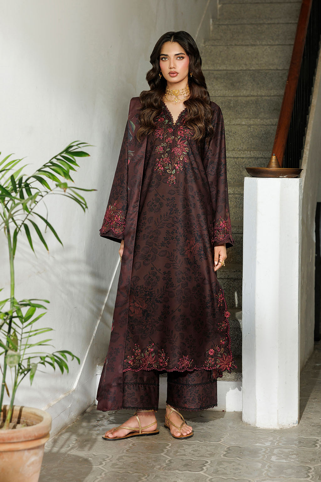IPF-29  Embroidered Printed Viscose Linen