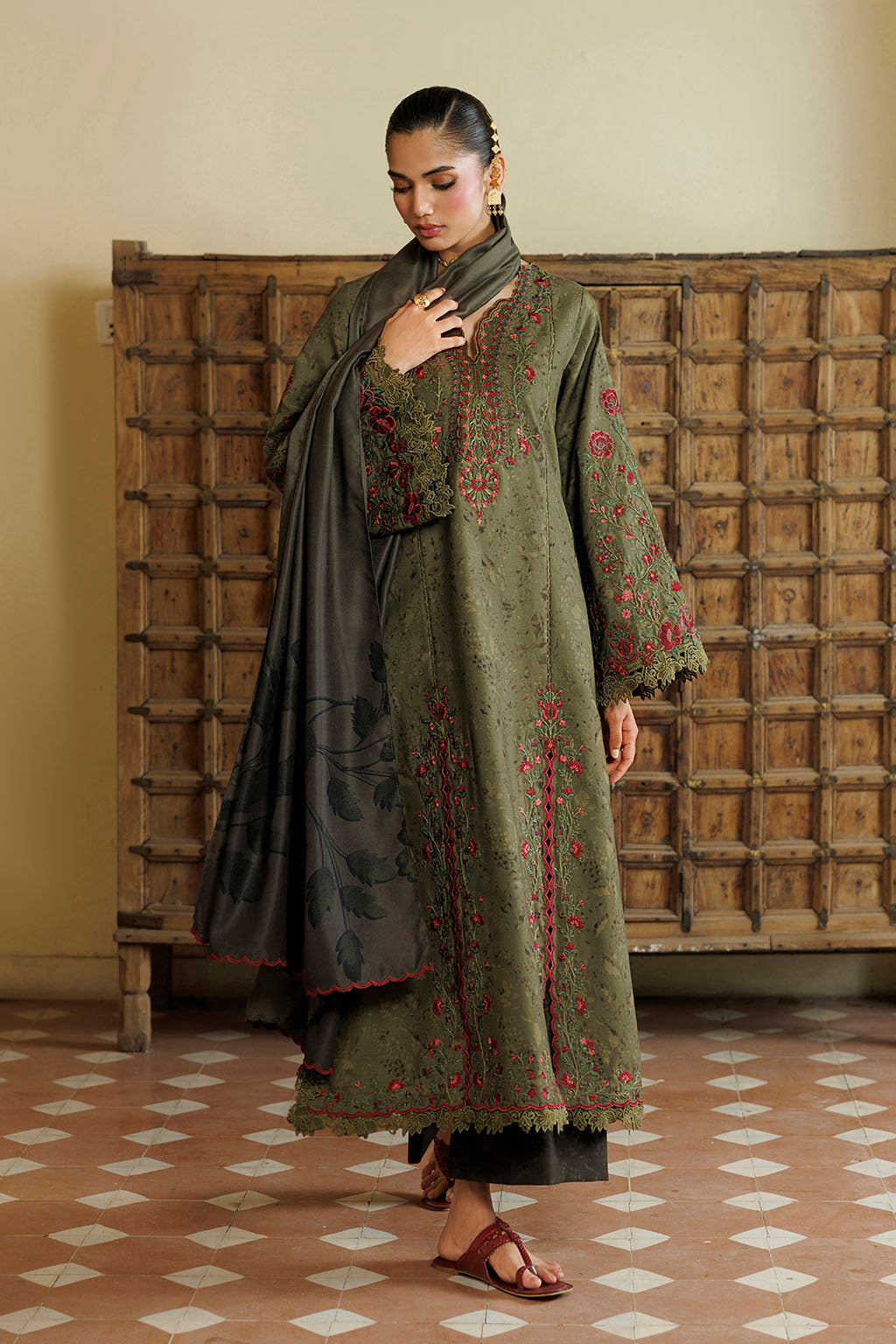 IPF-27  Embroidered Printed Viscose Linen