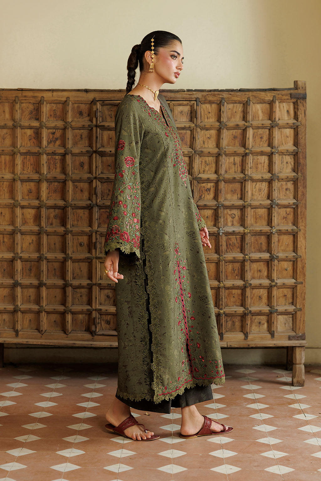 IPF-27  Embroidered Printed Viscose Linen