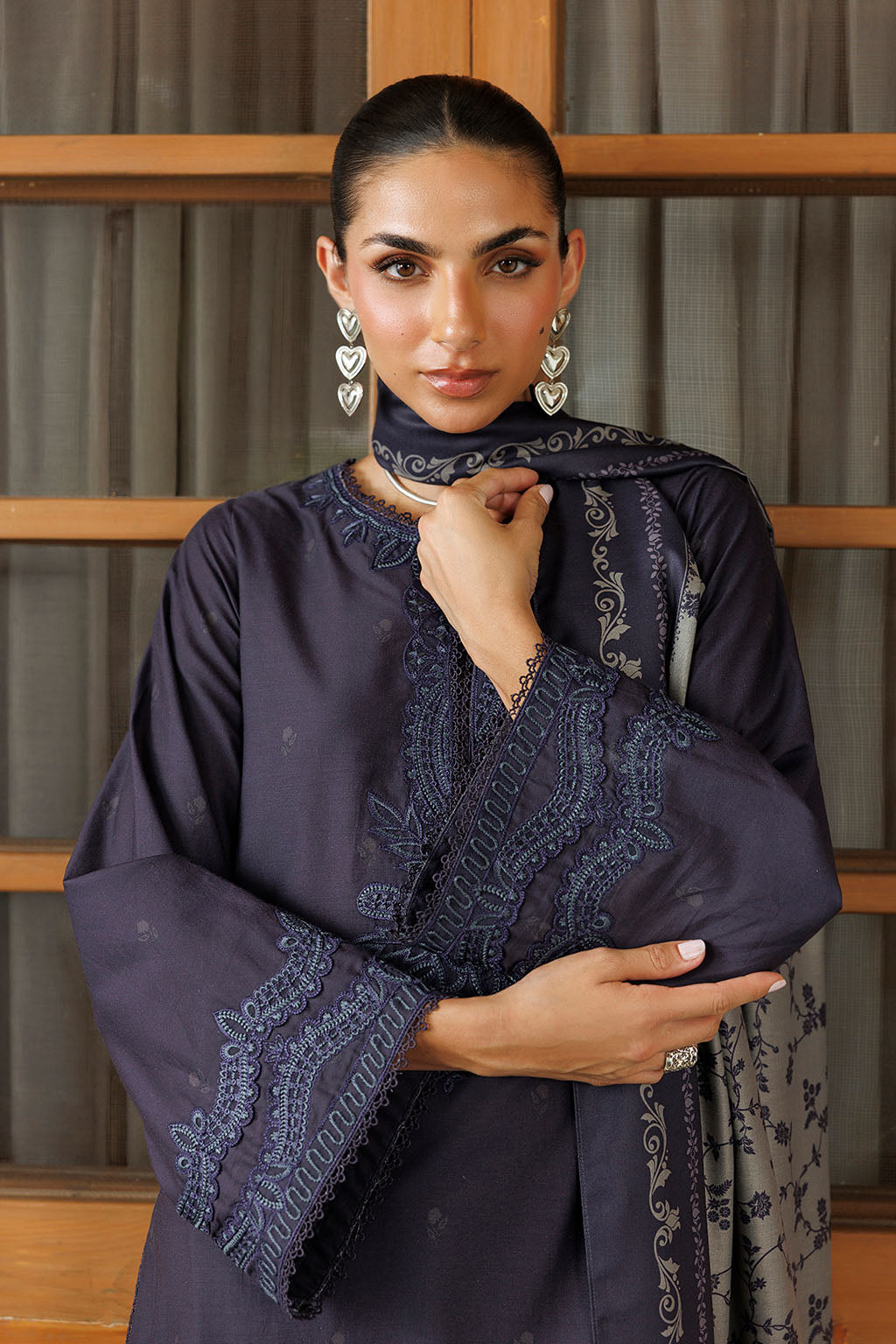IPF-30  Embroidered Printed Viscose Linen