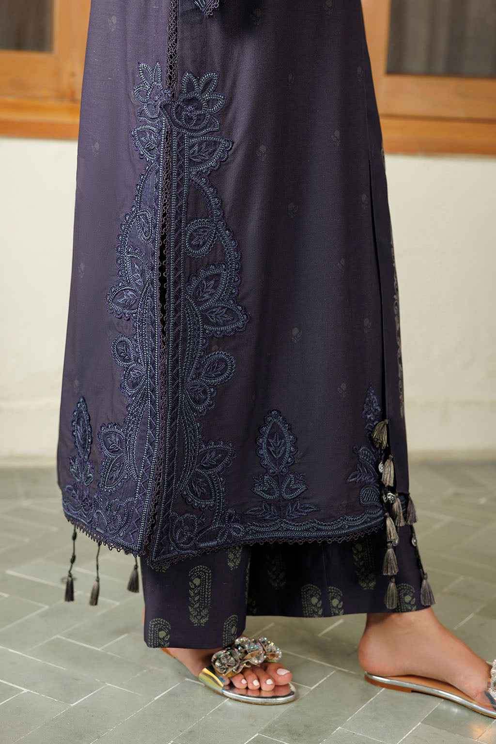 IPF-30  Embroidered Printed Viscose Linen