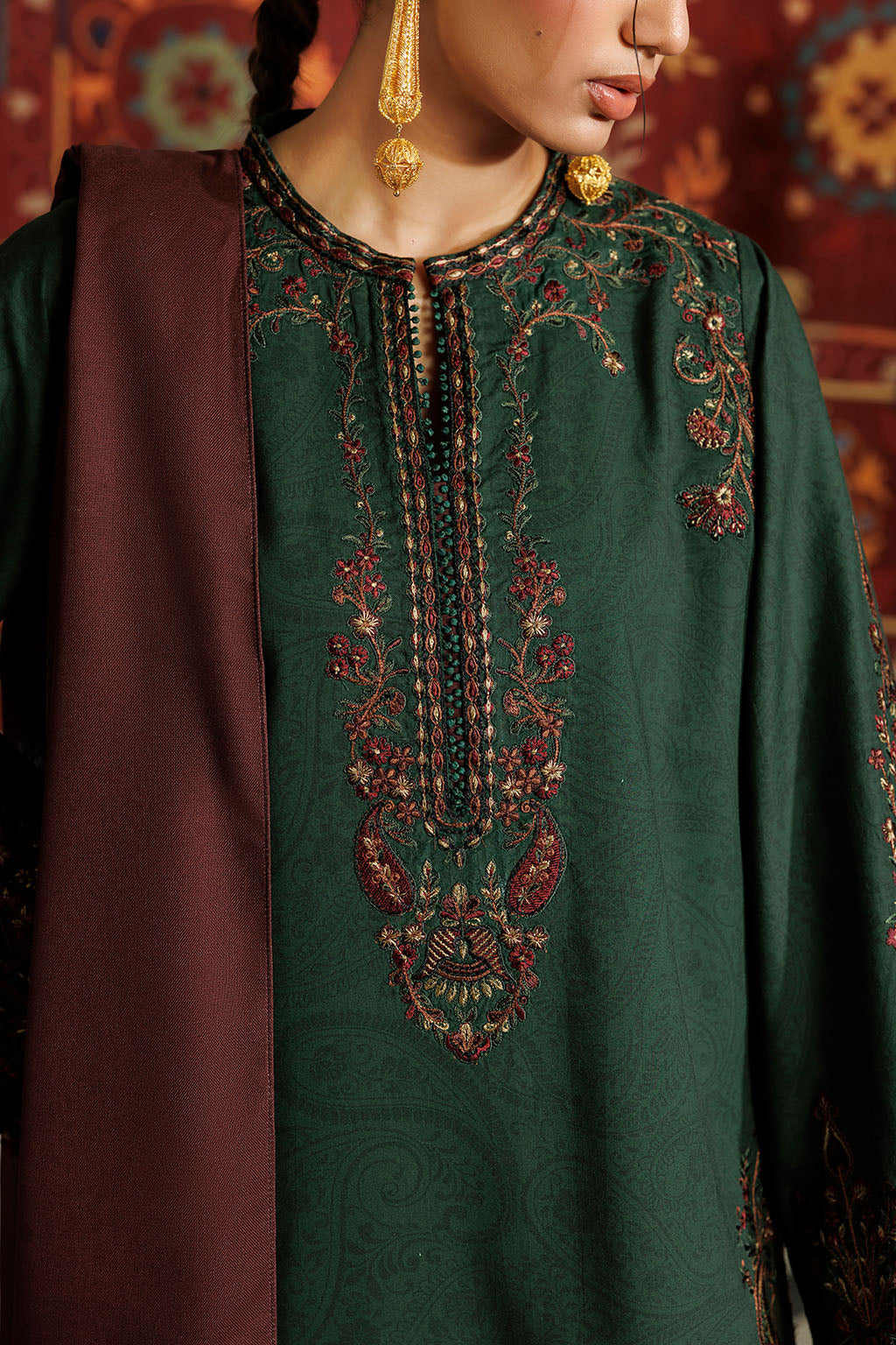 IPF-32  Embroidered Printed Viscose Linen