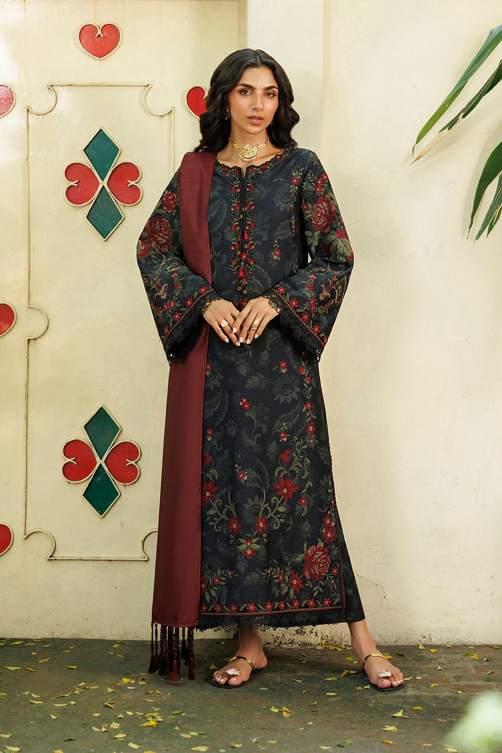 IPF-31  Embroidered Printed Viscose Linen Main image