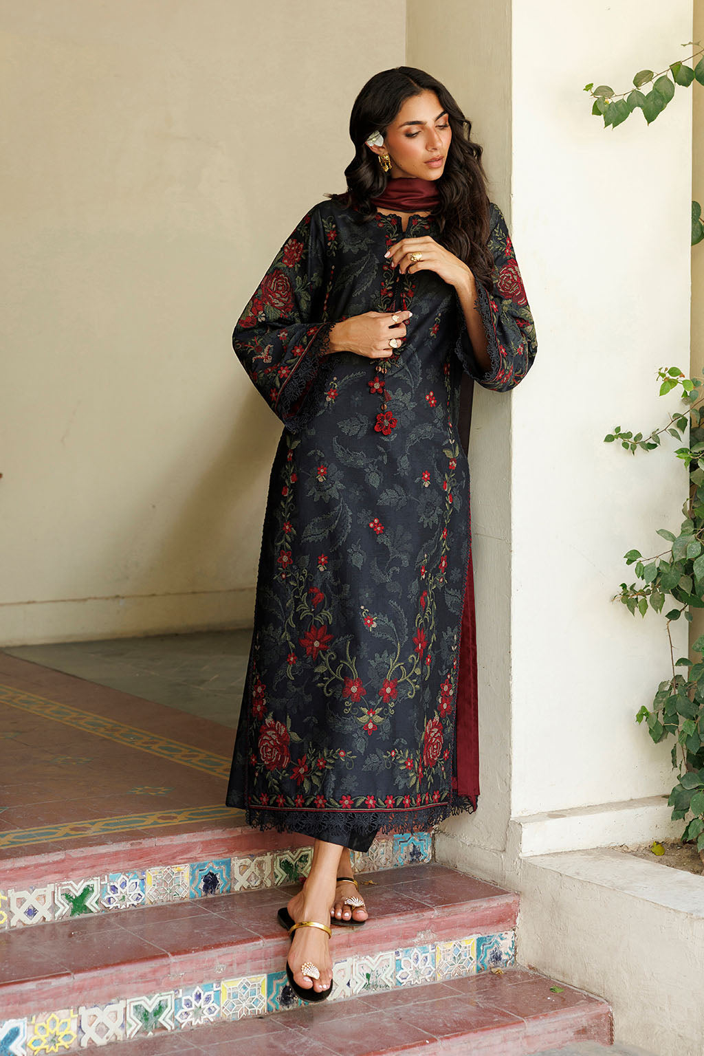 IPF-31  Embroidered Printed Viscose Linen