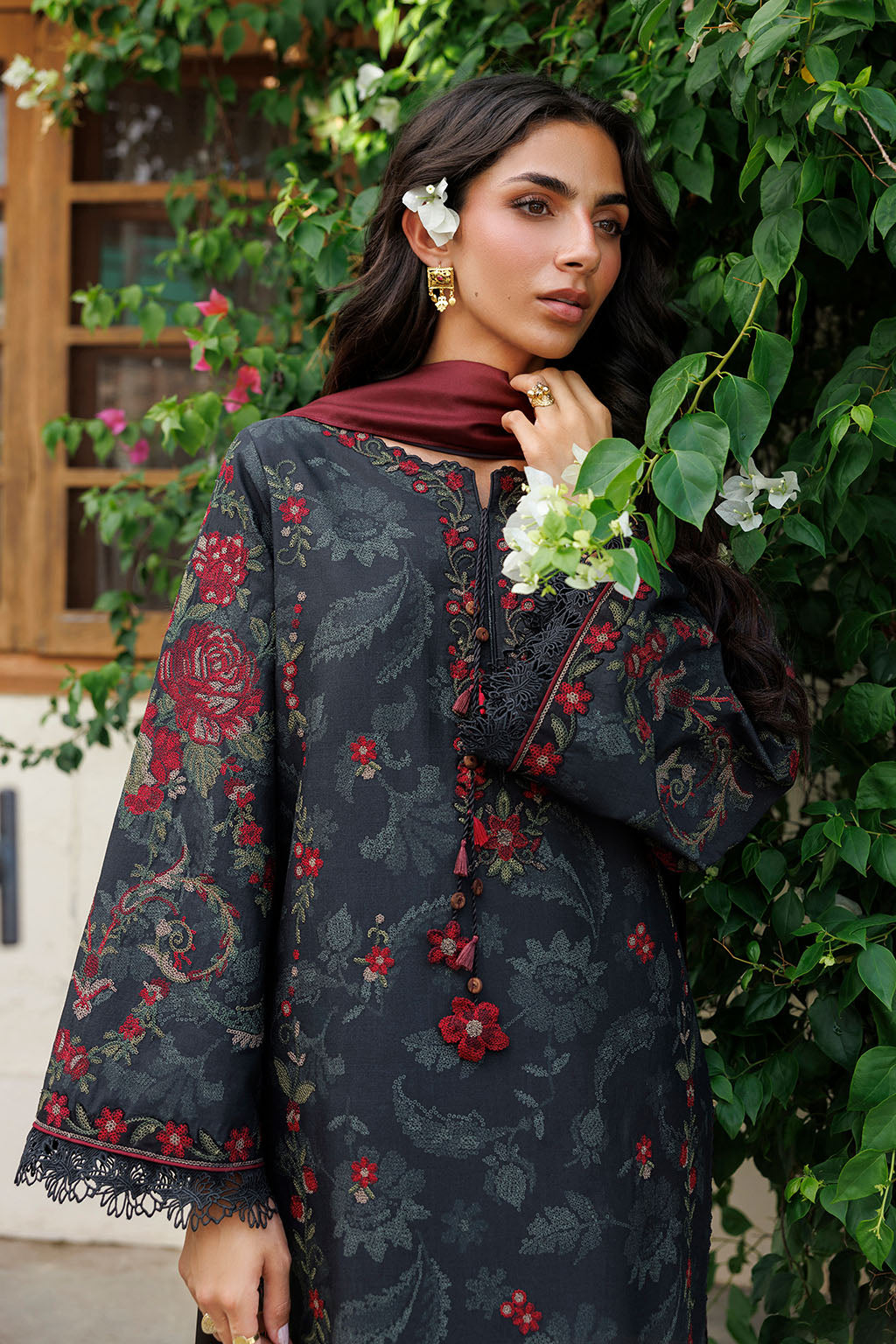 IPF-31  Embroidered Printed Viscose Linen