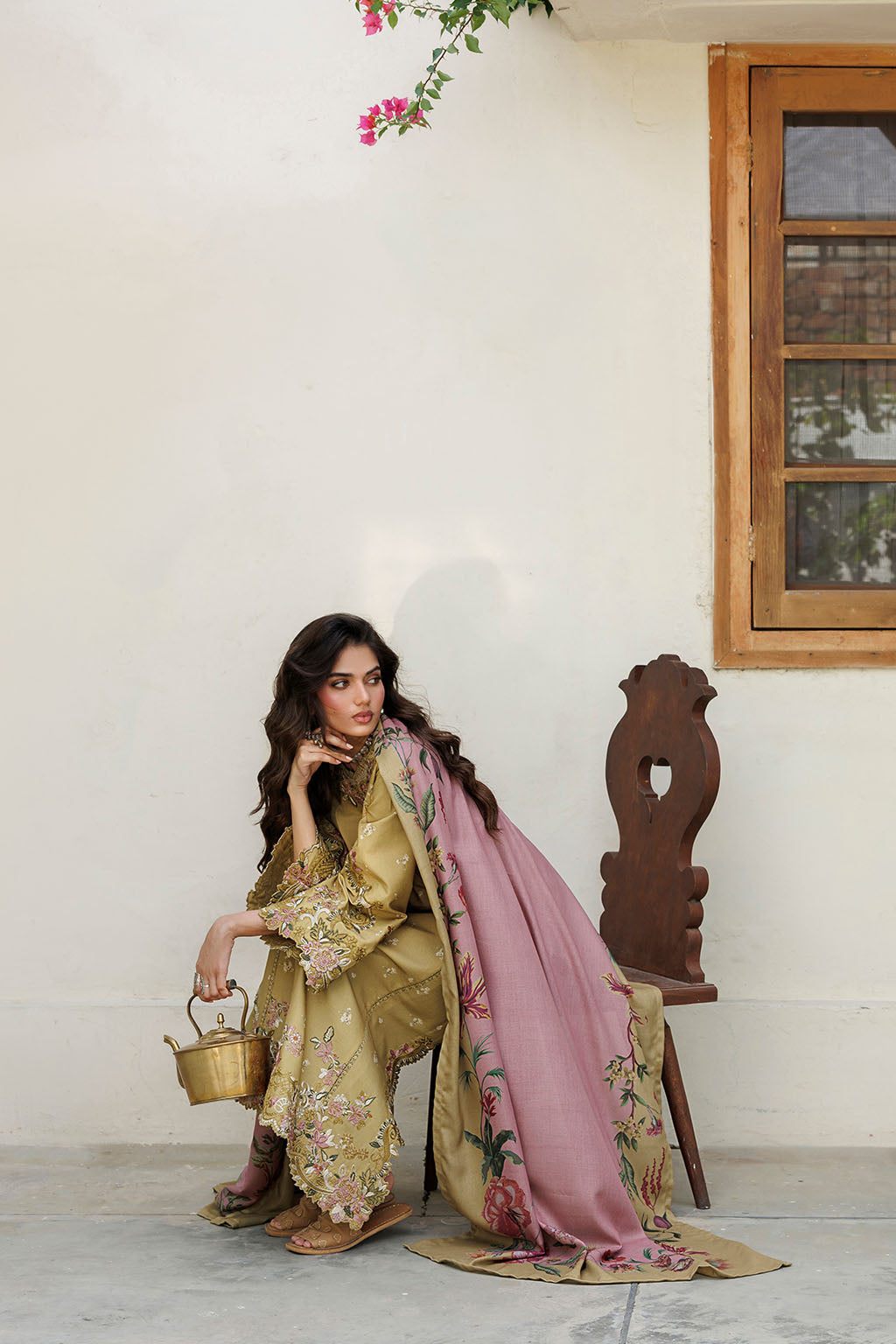 IPF-23 Embroidered Printed Viscose Linen Secondary image