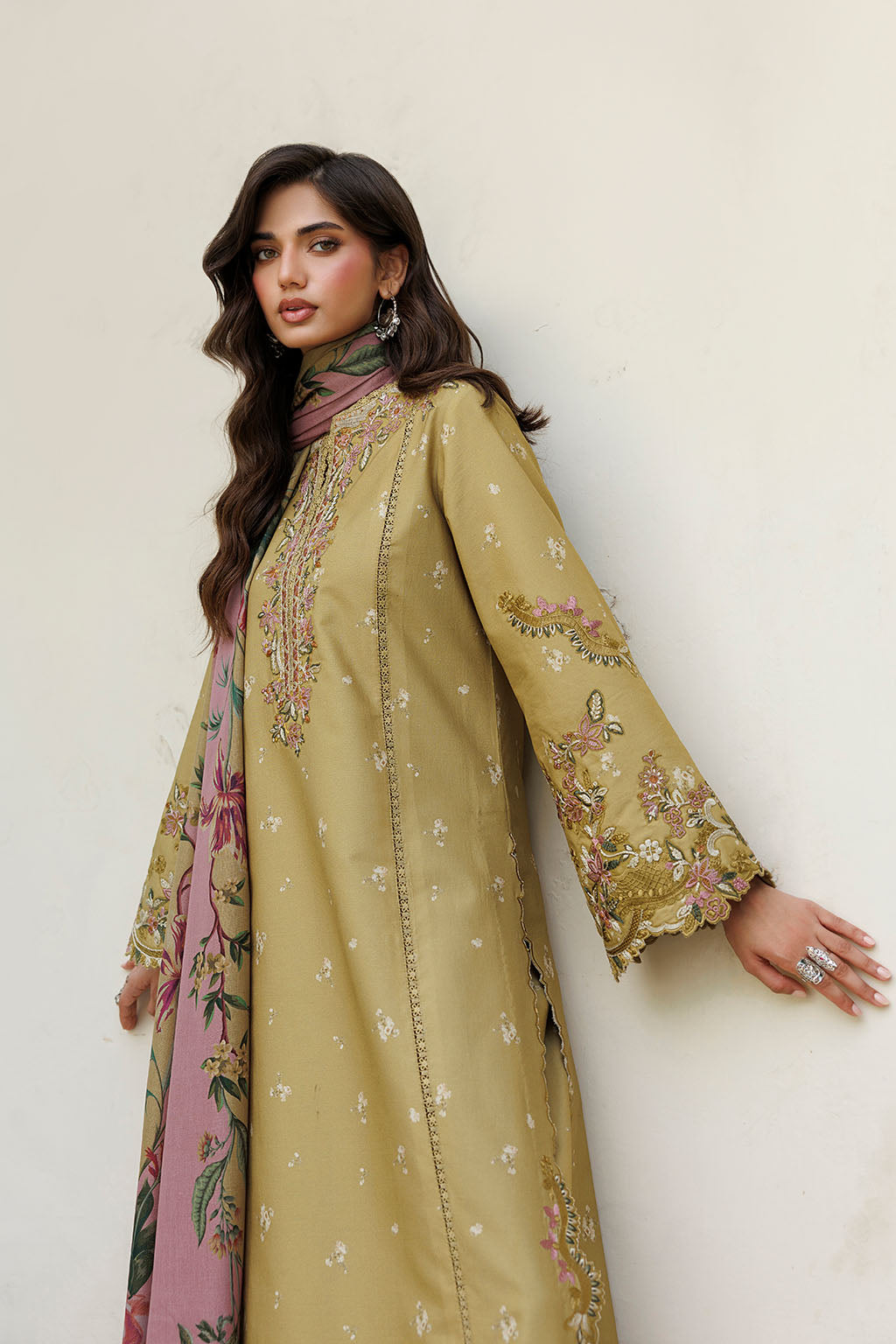 IPF-23 Embroidered Printed Viscose Linen