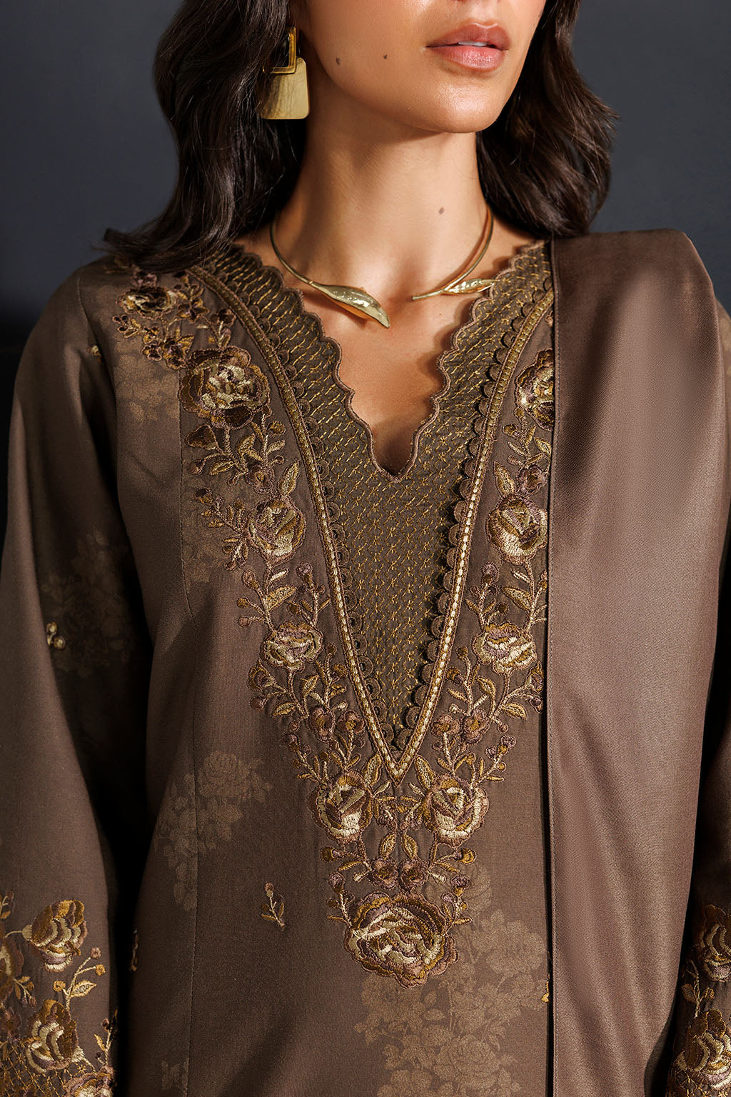 IPF-25 Embroidered Printed Viscose Linen