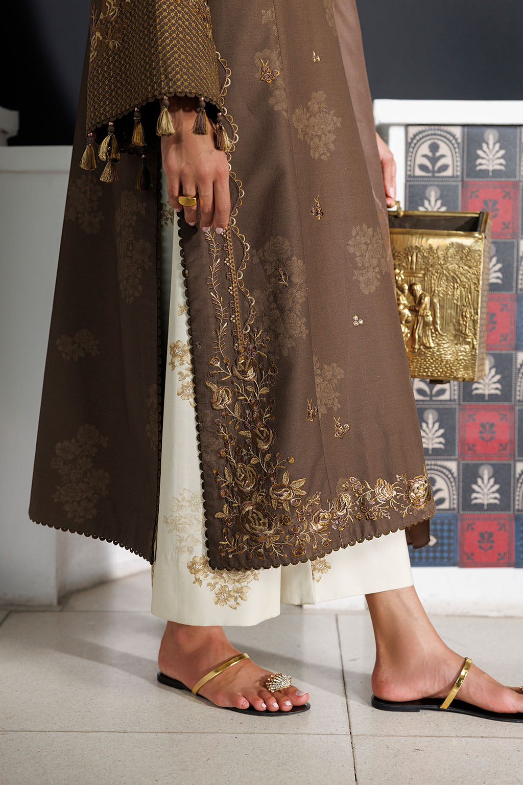 IPF-25 Embroidered Printed Viscose Linen
