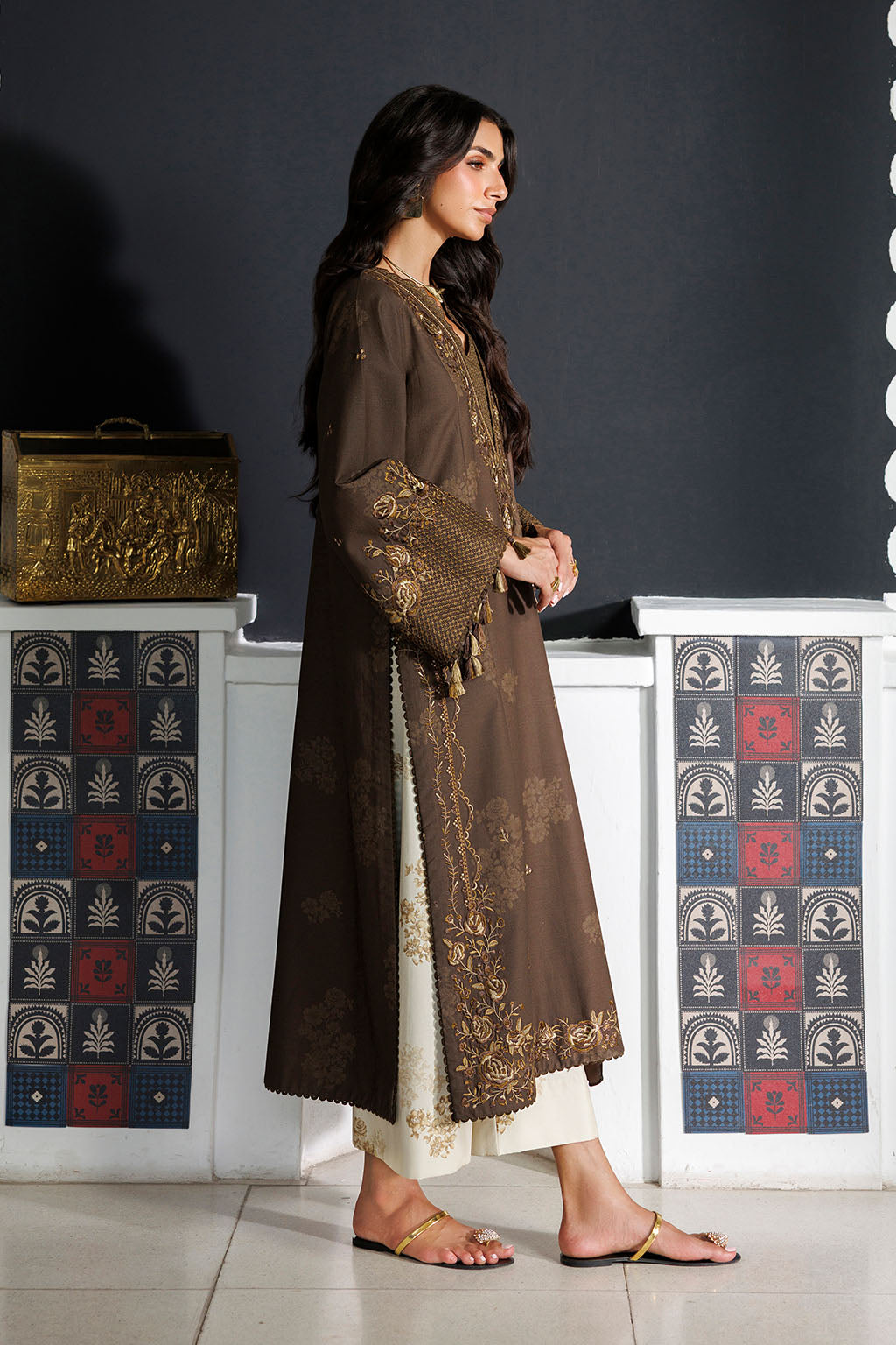 IPF-25 Embroidered Printed Viscose Linen