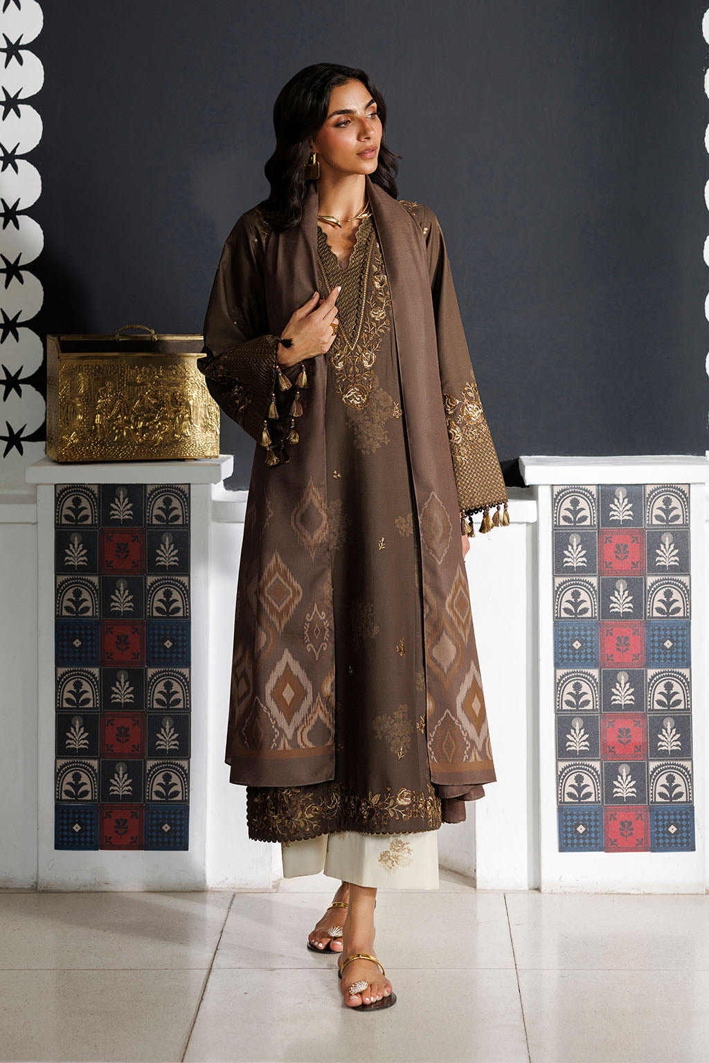 IPF-25 Embroidered Printed Viscose Linen