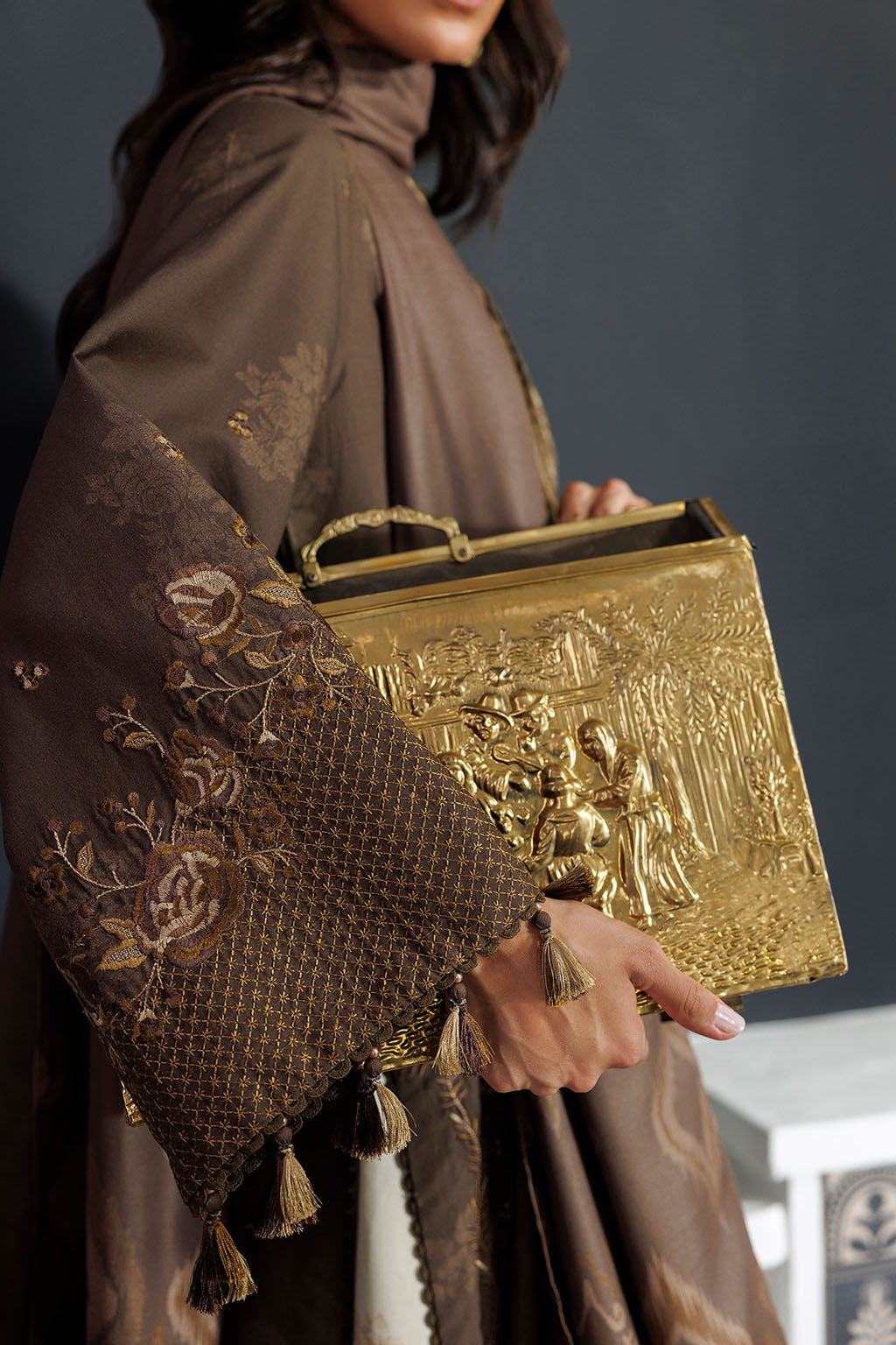 IPF-25 Embroidered Printed Viscose Linen
