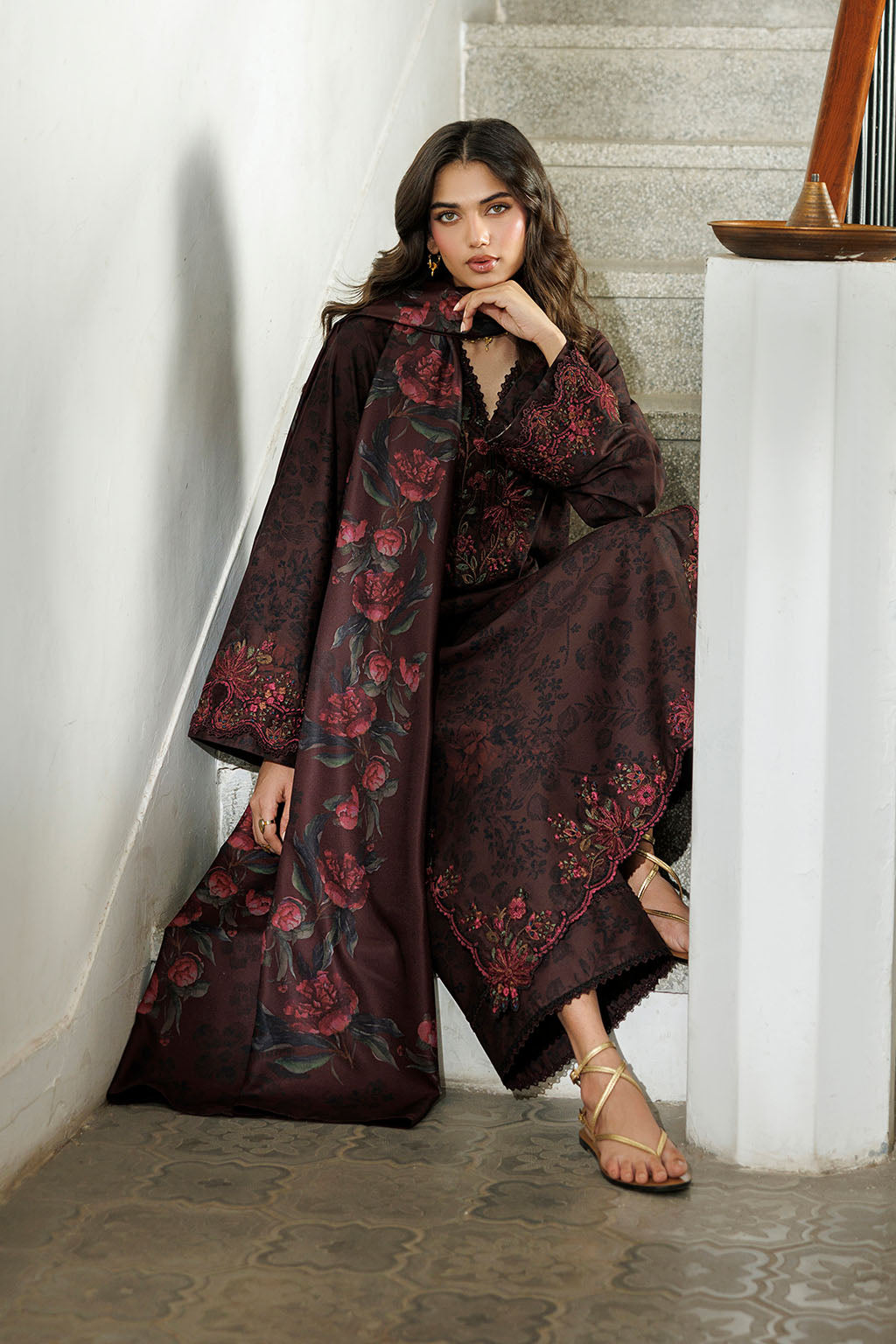 IPF-29  Embroidered Printed Viscose Linen