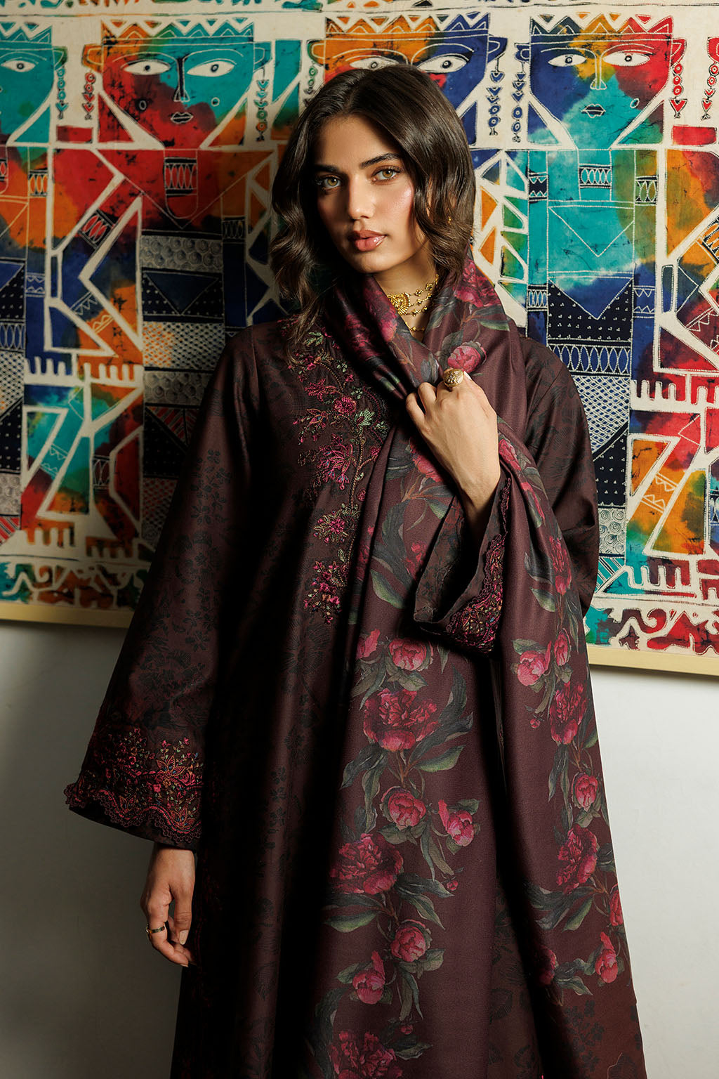 IPF-29  Embroidered Printed Viscose Linen