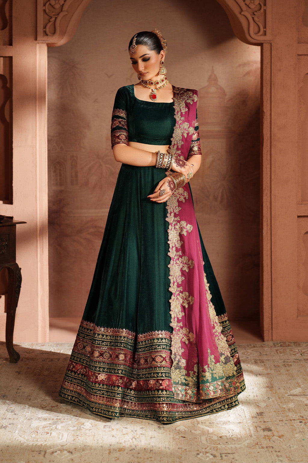 IV-65 Embroidered Velvet ( Frock )