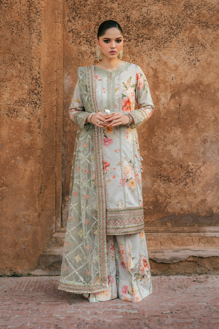 UE-311 Embroidered Raw Silk - Iznik