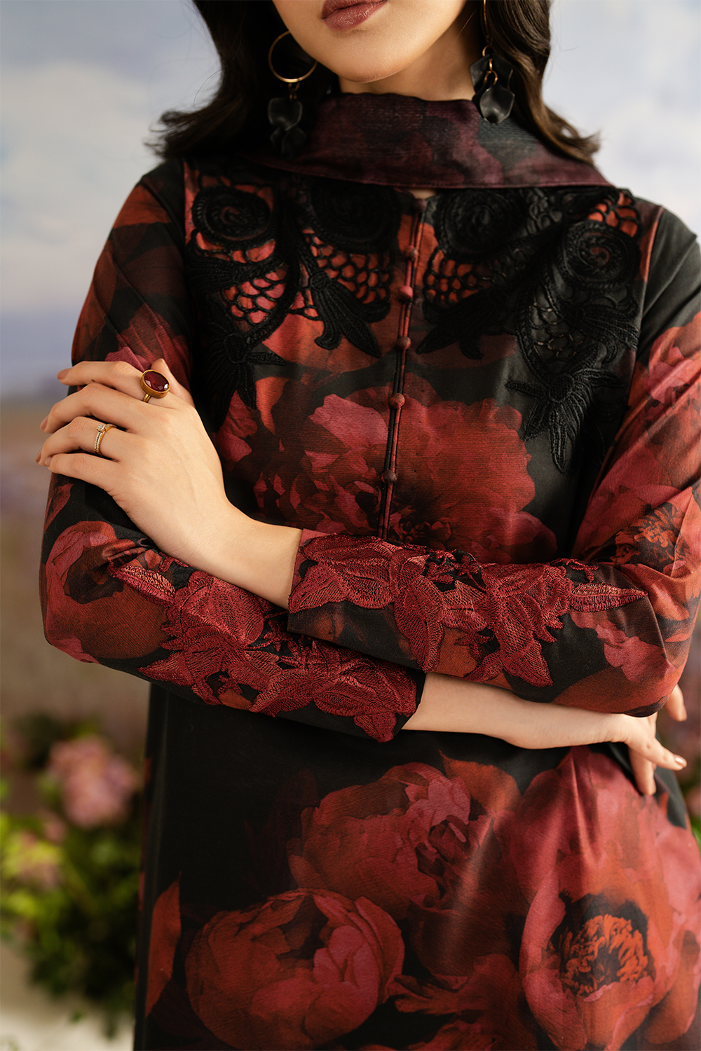 UE-455 Printed Lawn - Iznik