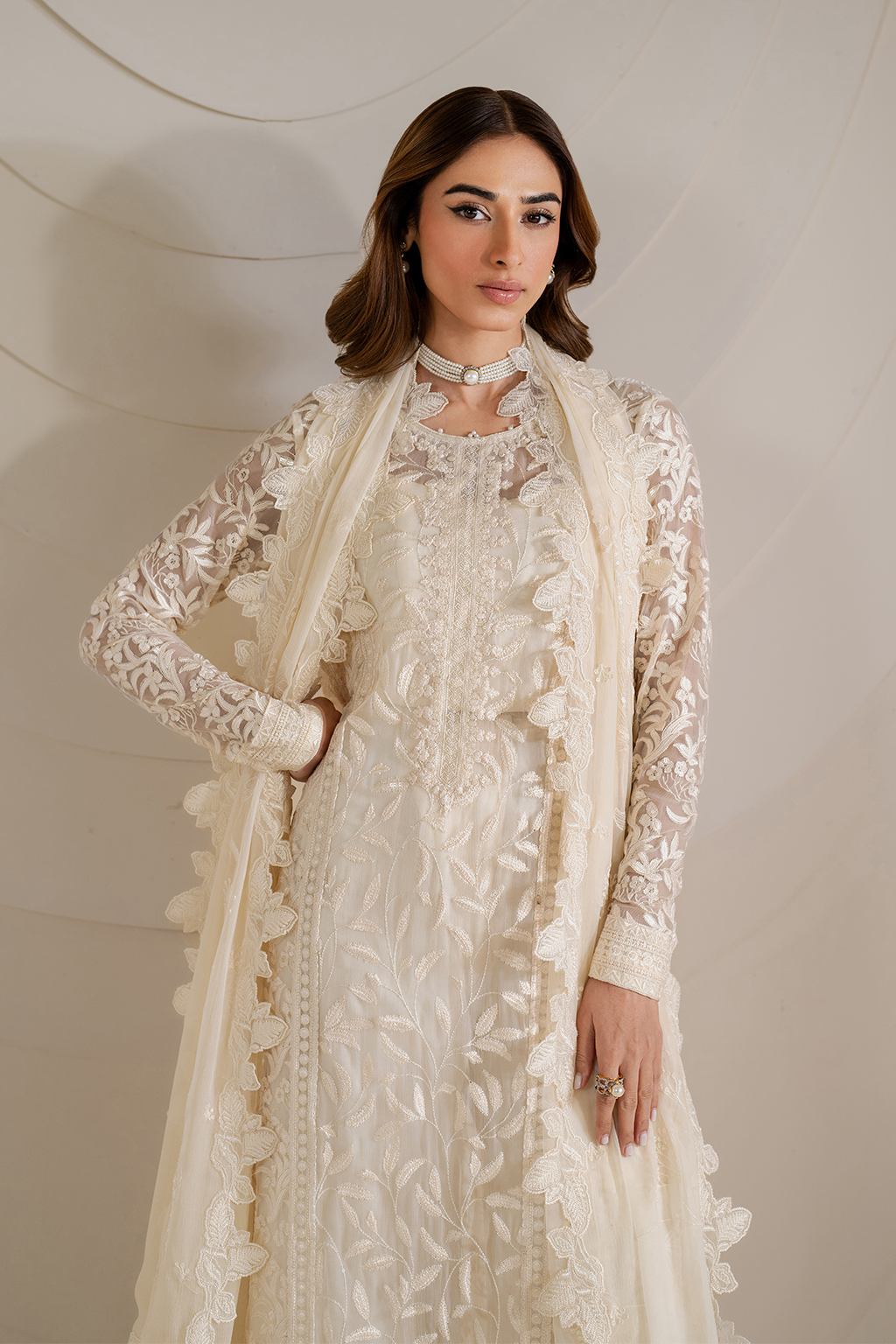 UE-391 Embroidered Chiffon - Iznik