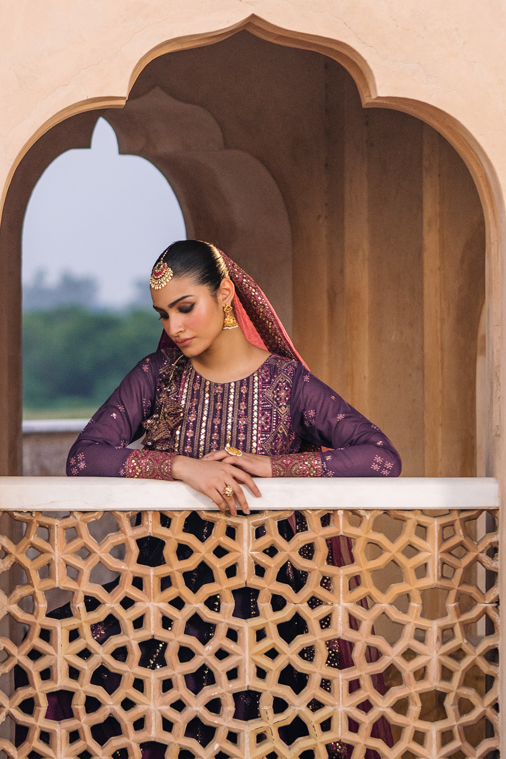 UE-333 Embroidered Chiffon ( FROCK )