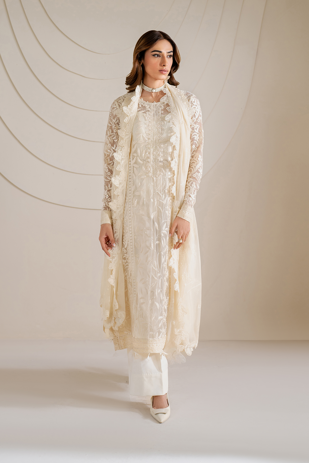 UE-391 Embroidered Chiffon - Iznik