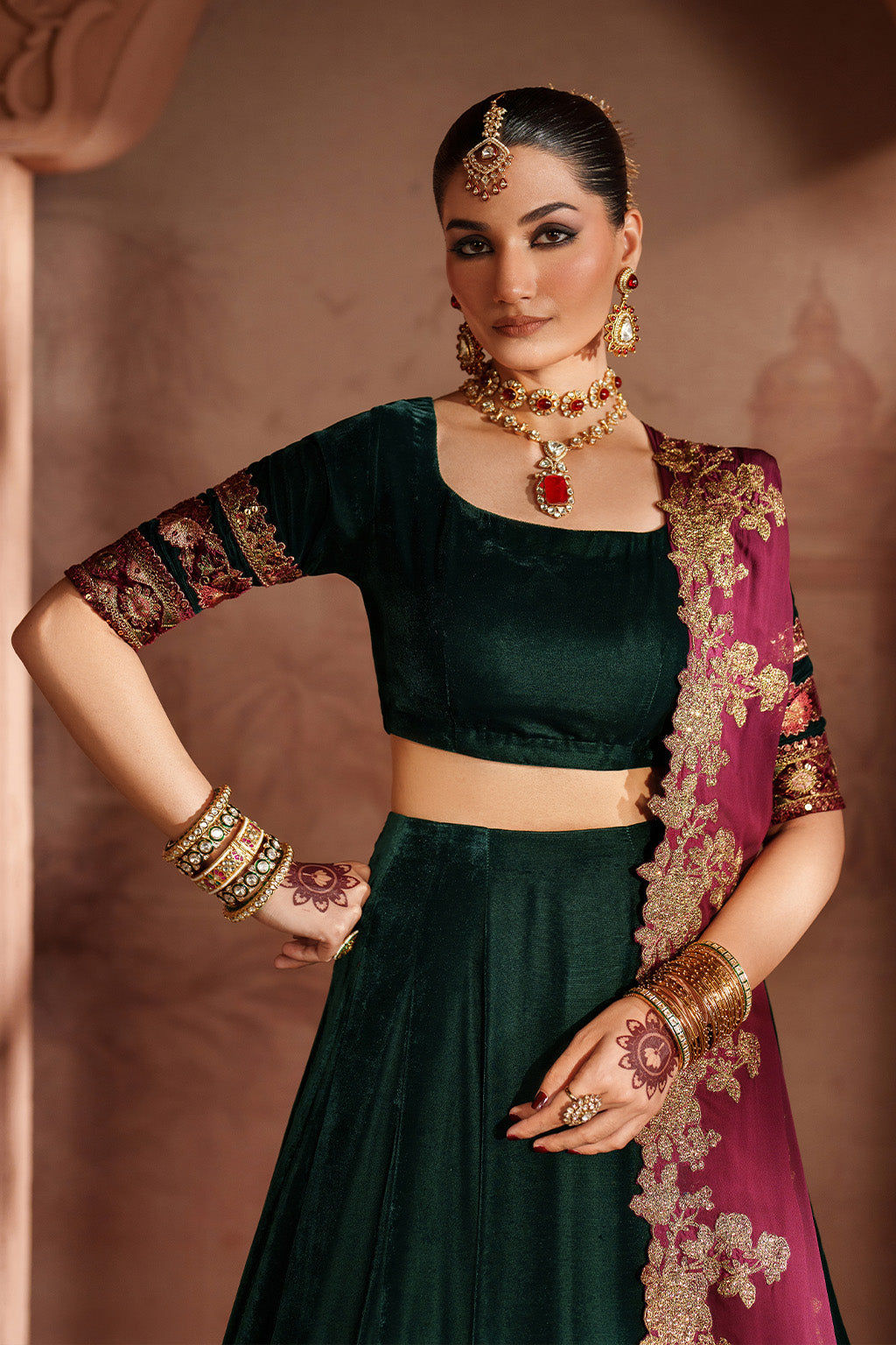 IV-65 Embroidered Velvet ( Frock ) Secondary image