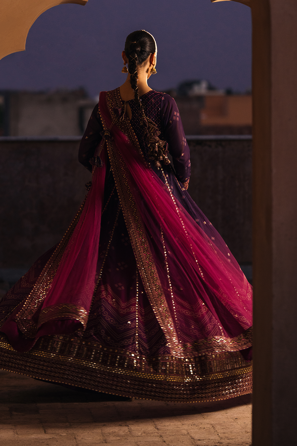 UE-333 Embroidered Chiffon ( FROCK )