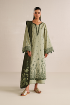 UE-578 Embroidered Khaddar - Iznik
