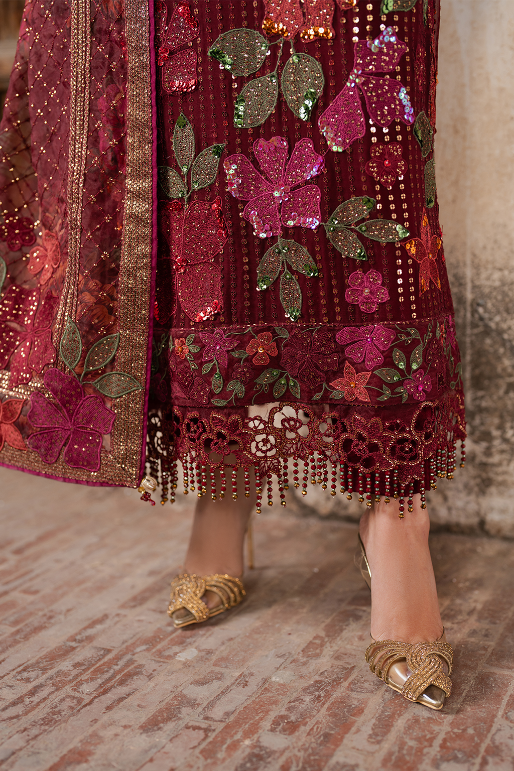 Embroidered Chiffon - Iznik