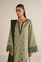 UE-578 Embroidered Khaddar - Iznik
