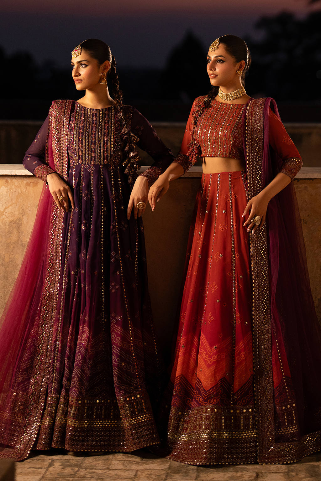 UE-333 Embroidered Chiffon ( FROCK )