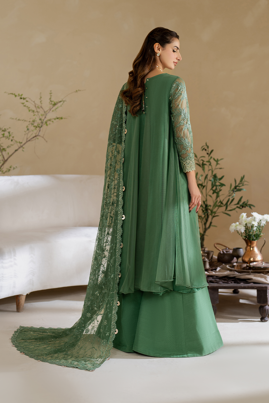 CC-53 Embroidered Chiffon - Iznik