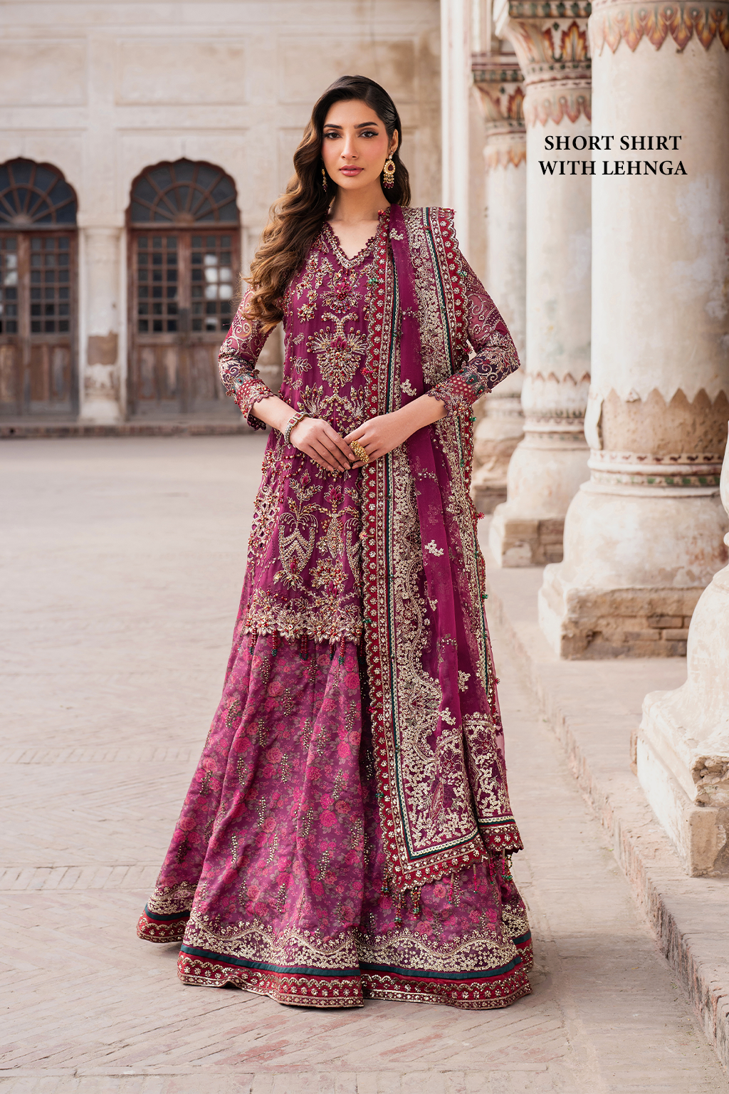 Embroidered Chiffon dress - Iznik