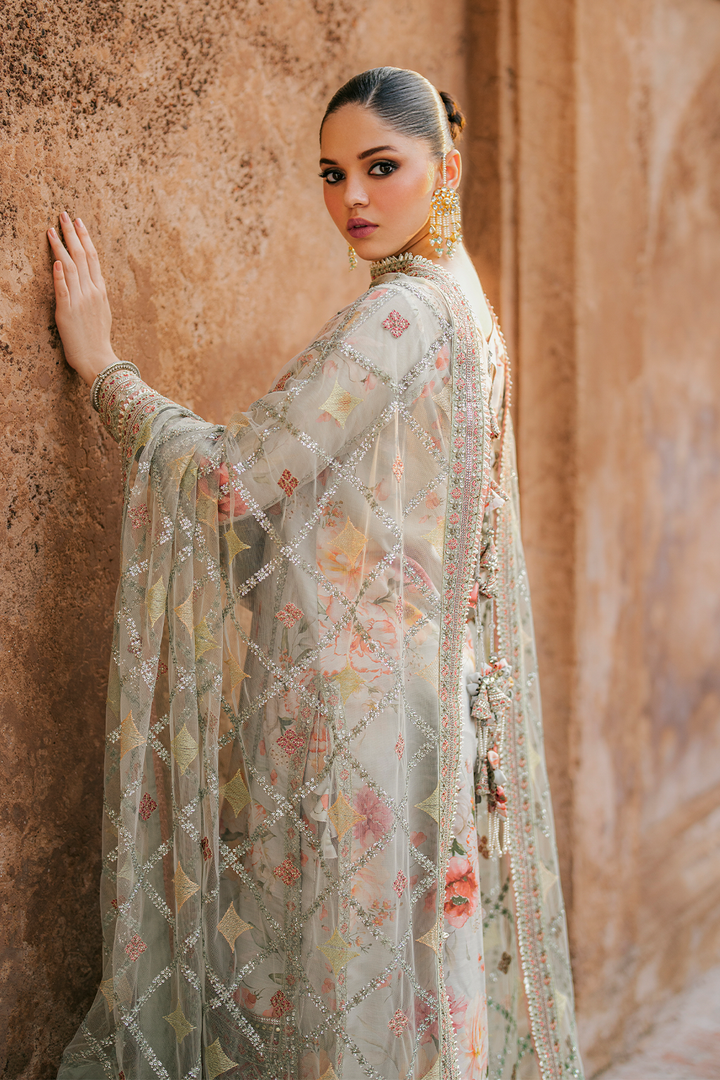 UE-311 Embroidered Raw Silk - Iznik