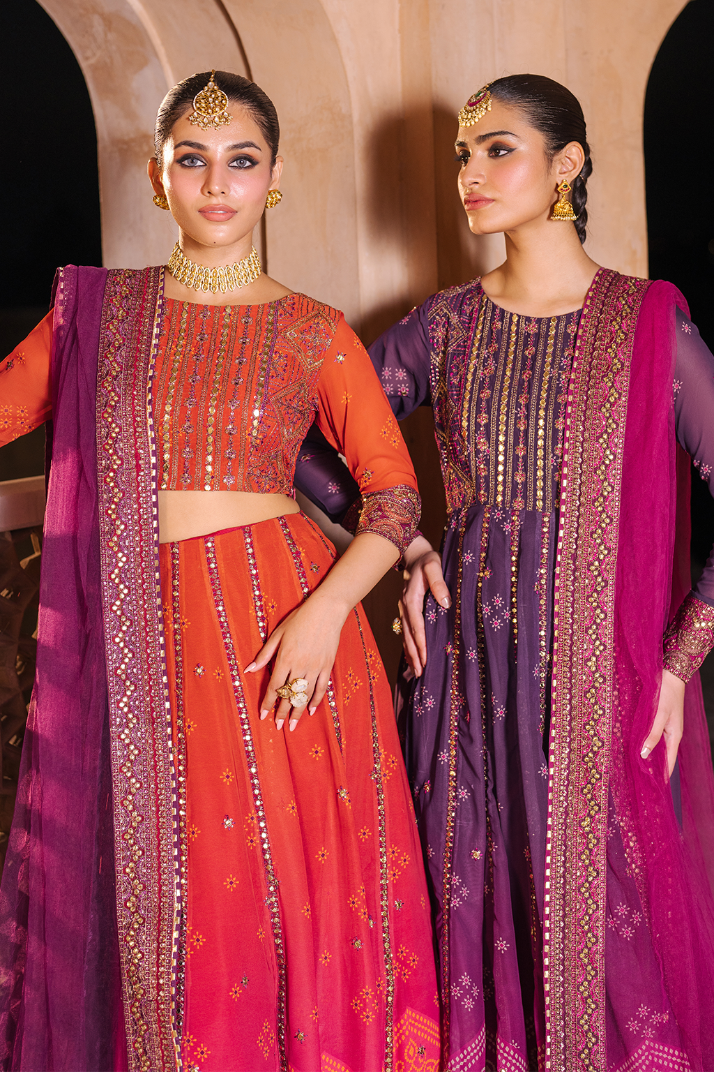 UE-333 Embroidered Chiffon ( FROCK )