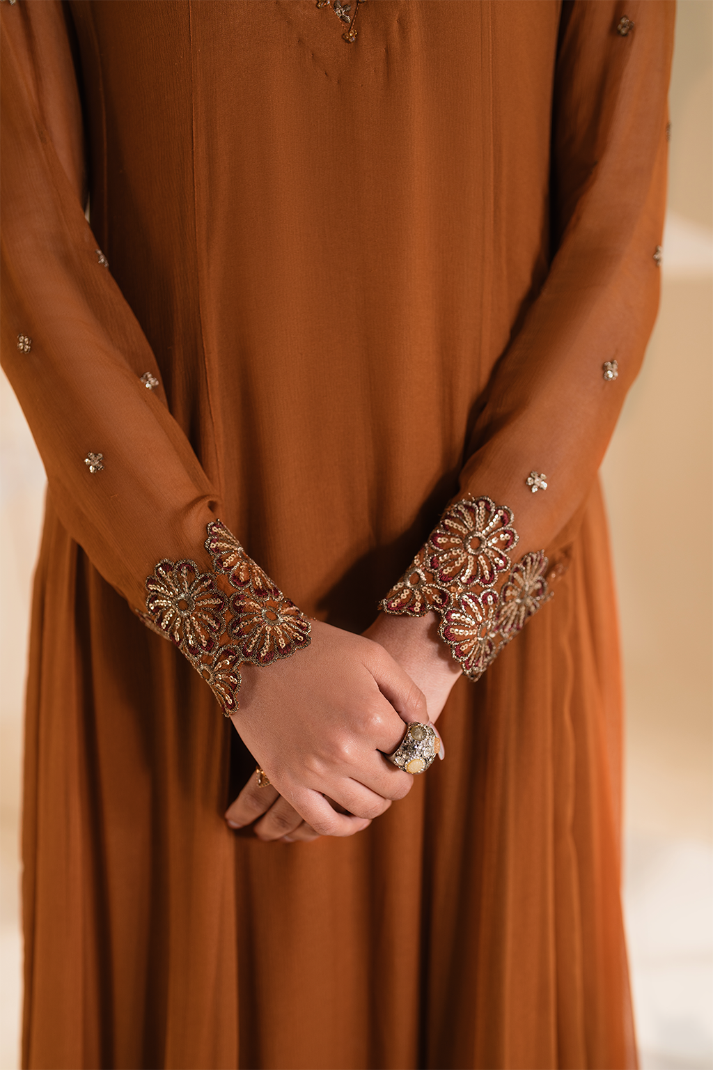 IP-285 Embroidered Chiffon - Iznik