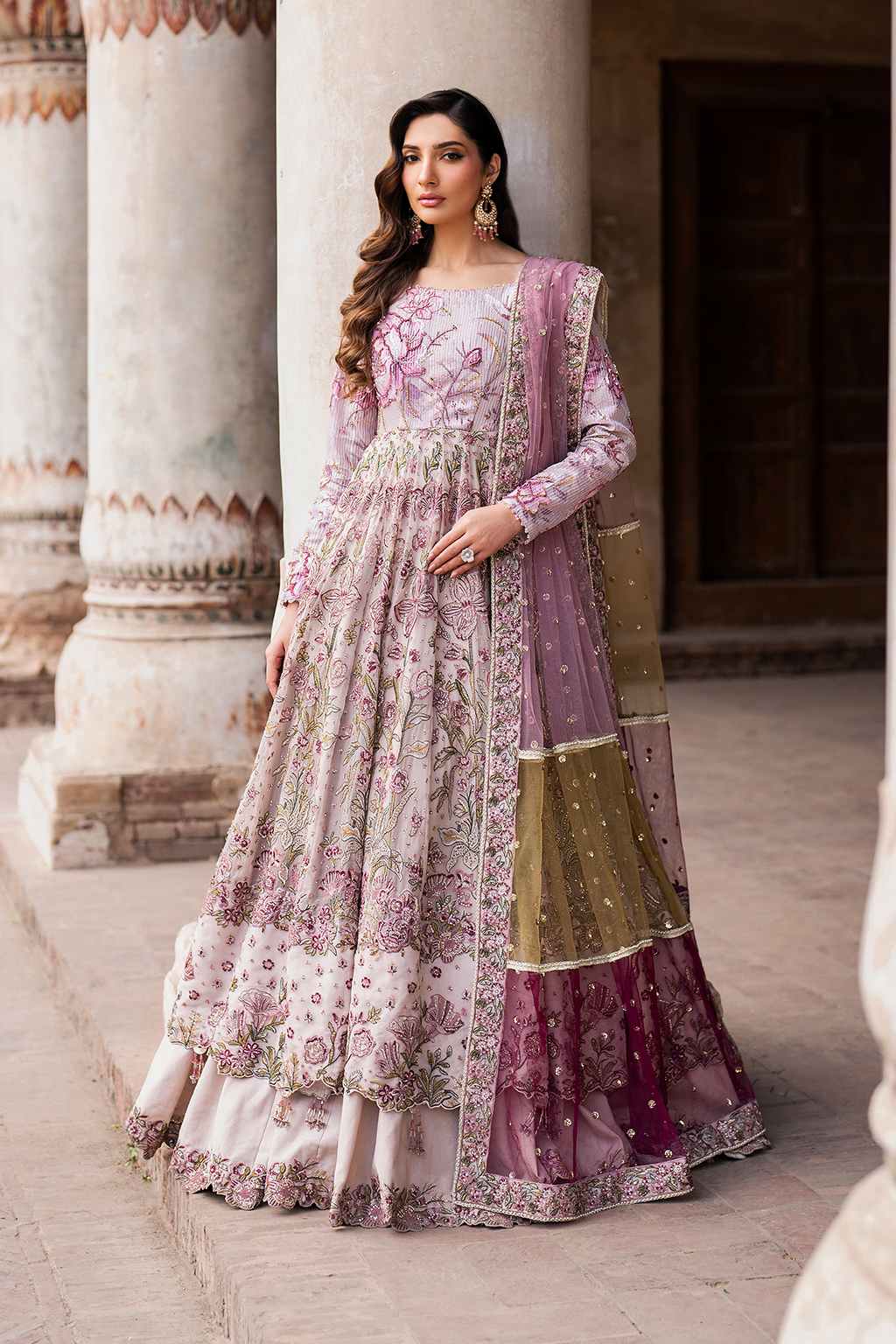 Embroidered Printed Silk - Iznik