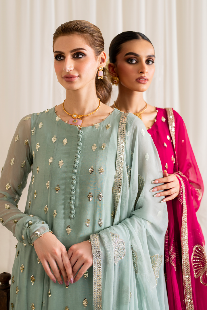 IP-251 Embroidered Chiffon - Iznik