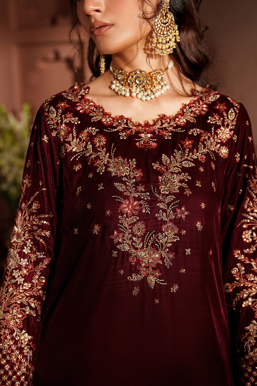 IV-55 Embroidered Velvet