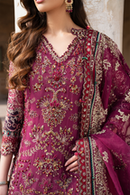 Embroidered Chiffon dress - Iznik