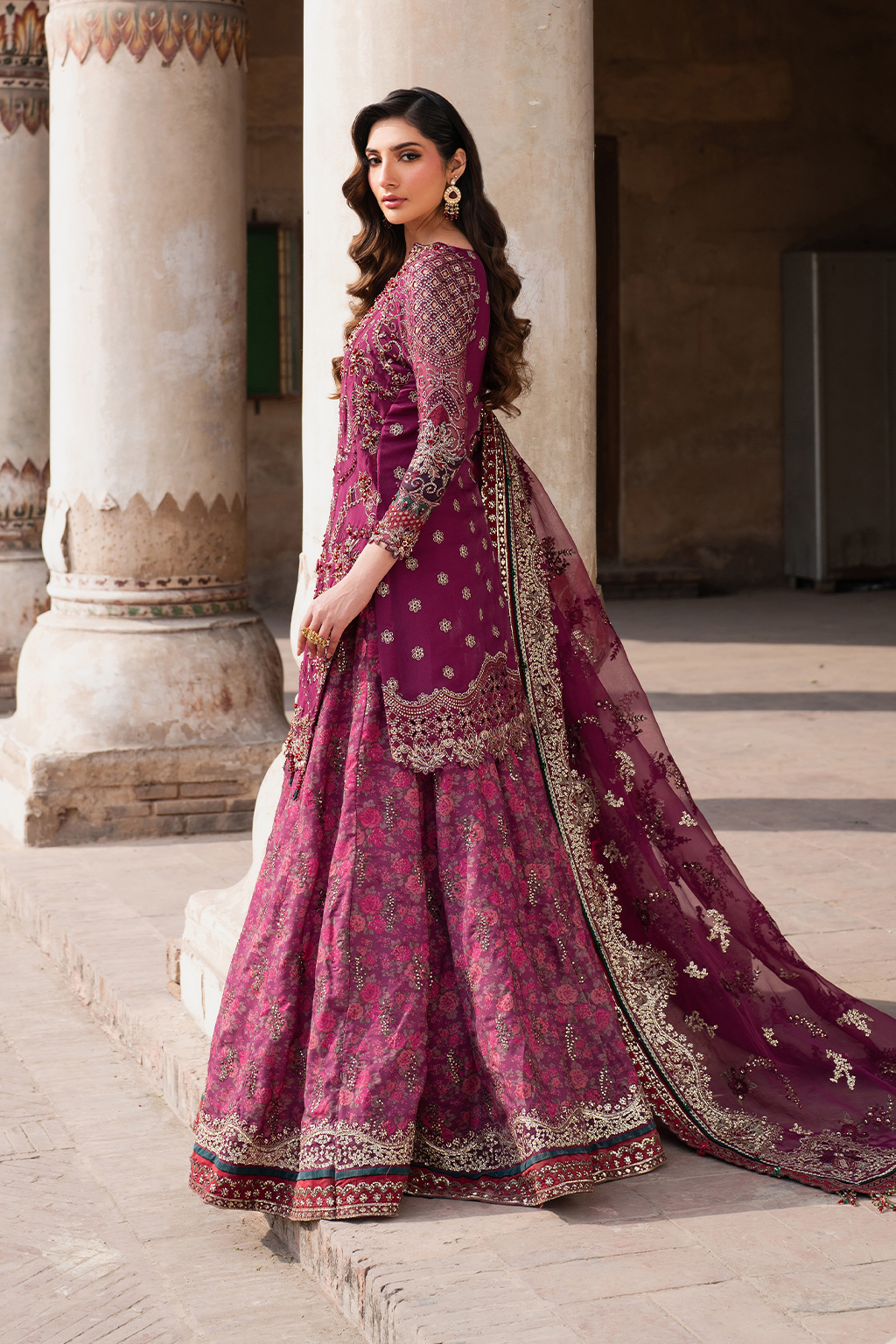 Embroidered Chiffon dress - Iznik